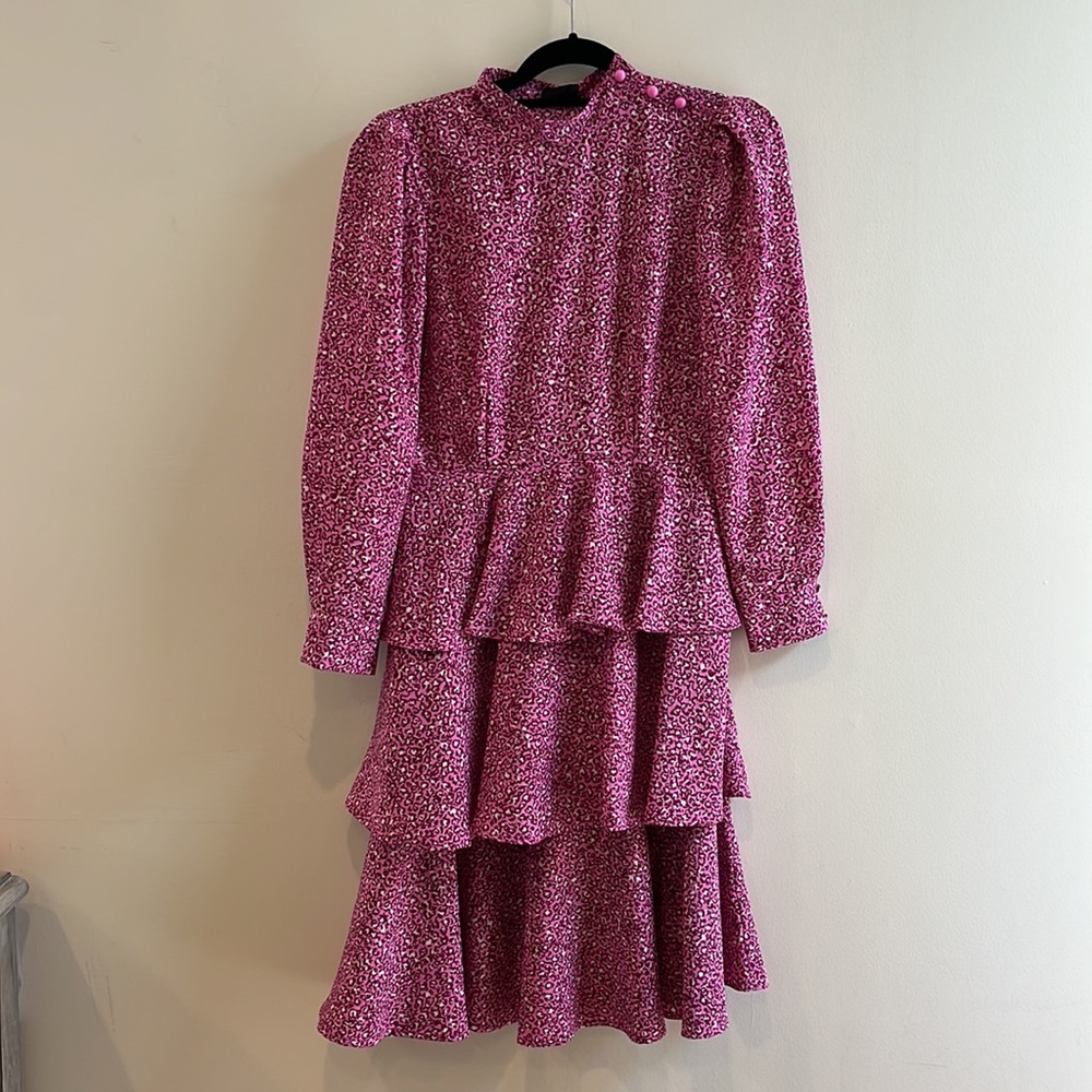 Who What Wear Pink Leopard Dress - Picture 3 of 8